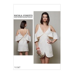 1587 VOGUE NICOLA FINETTI SHAPED SHORTER STRAPPY DRESS PATTERN  6-14; 14-22 NEW choice